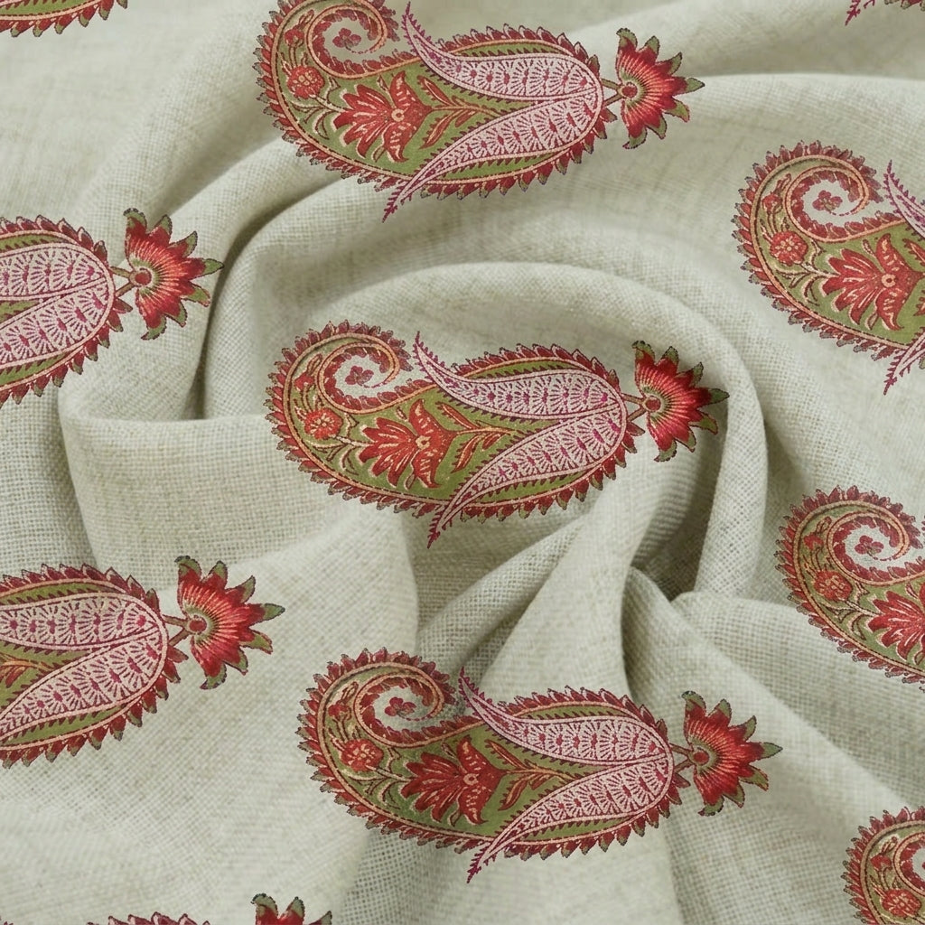 Paisley Linen Fabric