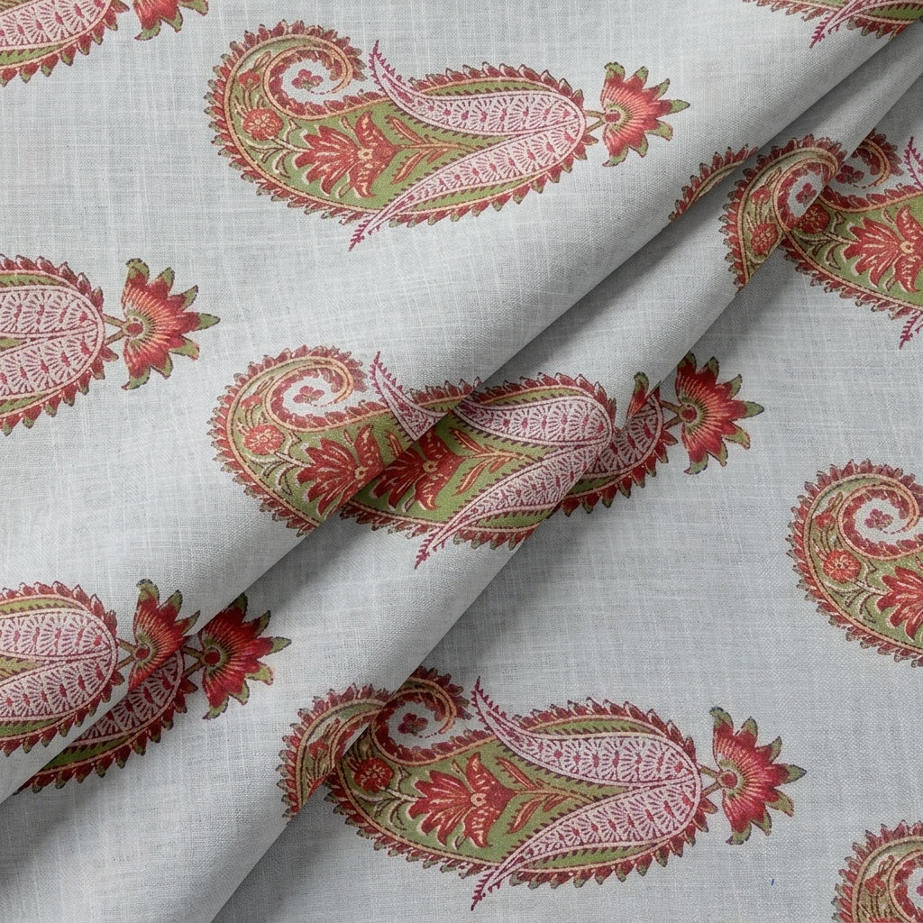 Paisley Linen Fabric