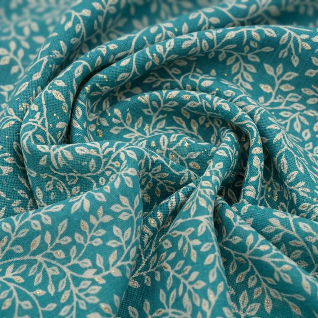 Foil Print Rayon Fabric