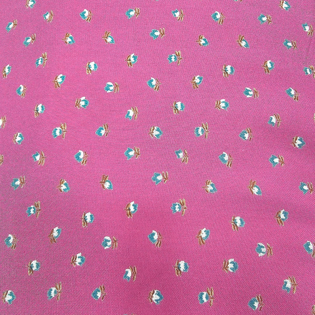 Pink Floral Cotton Fabric - EA4510