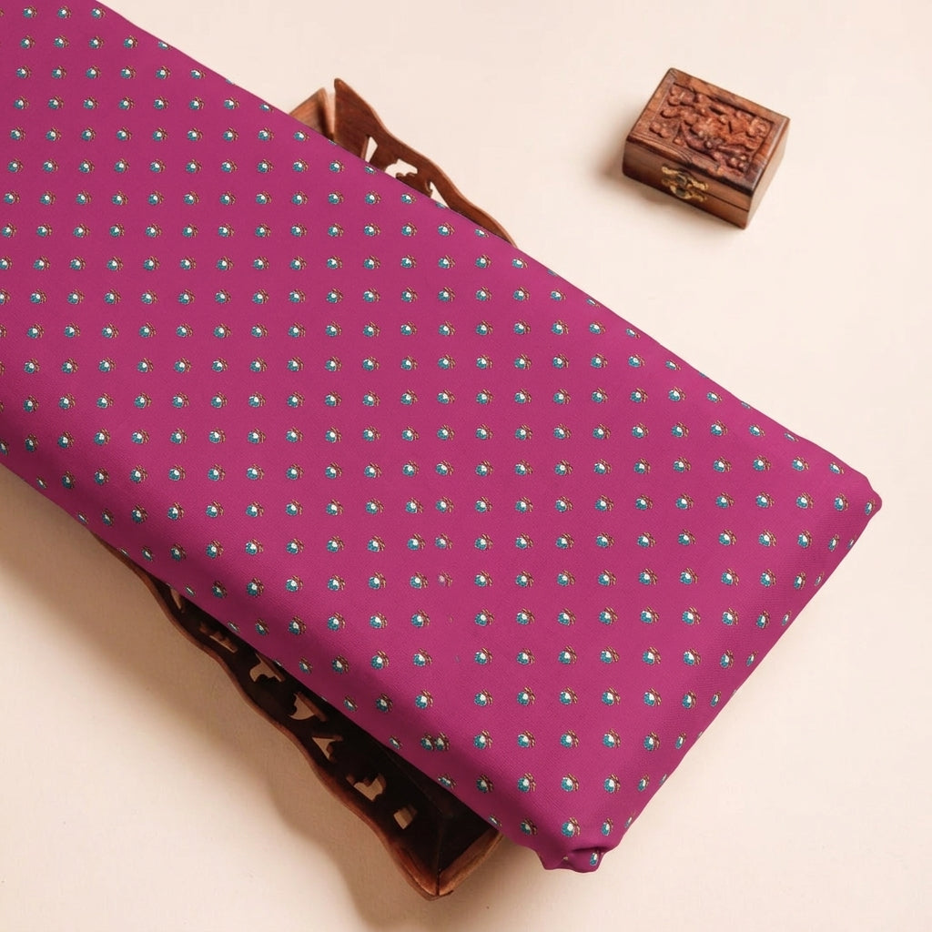 Pink Floral Cotton Fabric - EA4510 – tray view