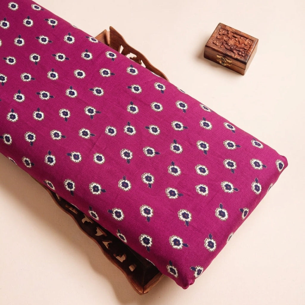 Pink Floral Cotton Fabric - EA4514 – tray view