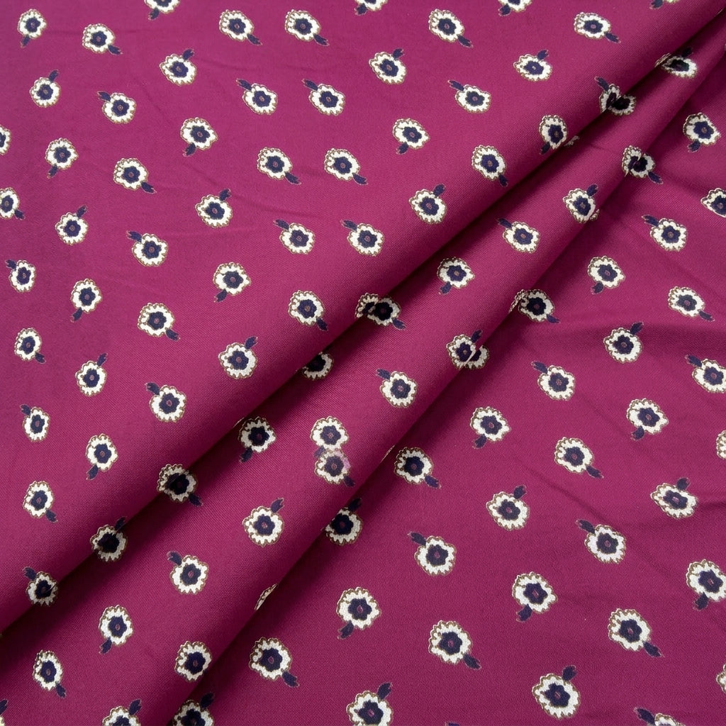 Pink Floral Cotton Fabric - EA4514 – folded view
