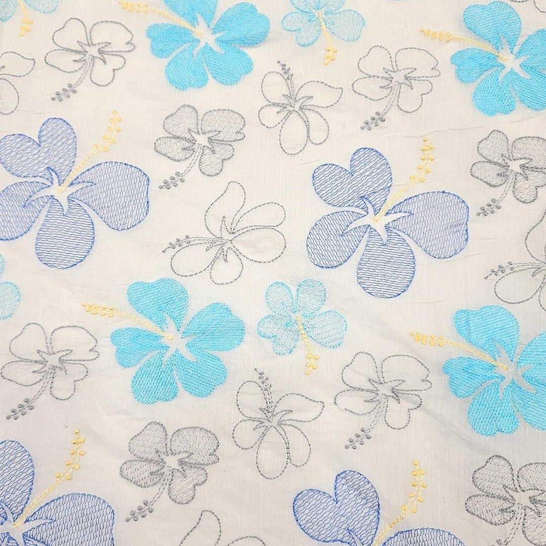 Floral Embroidery Cotton Fabric