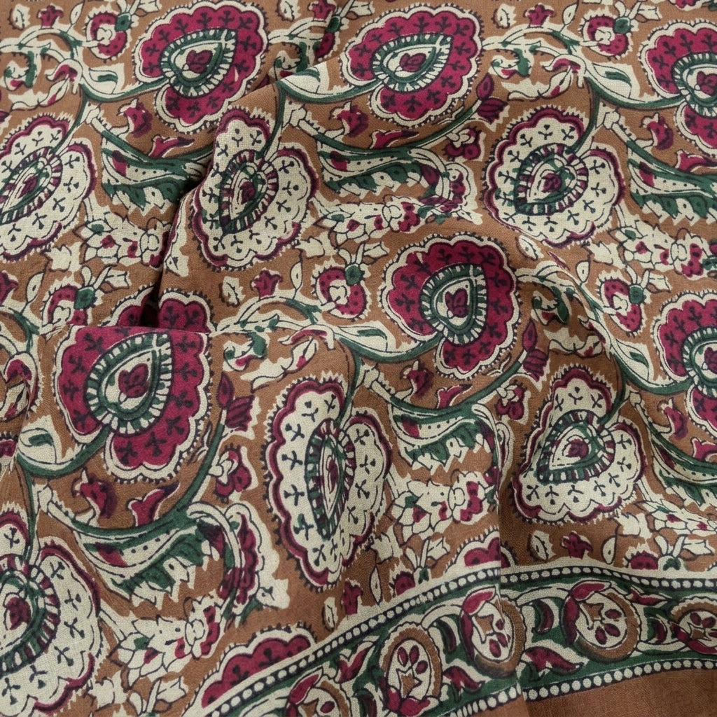 Swirled Paisley Mustard Paisley Cotton Fabric