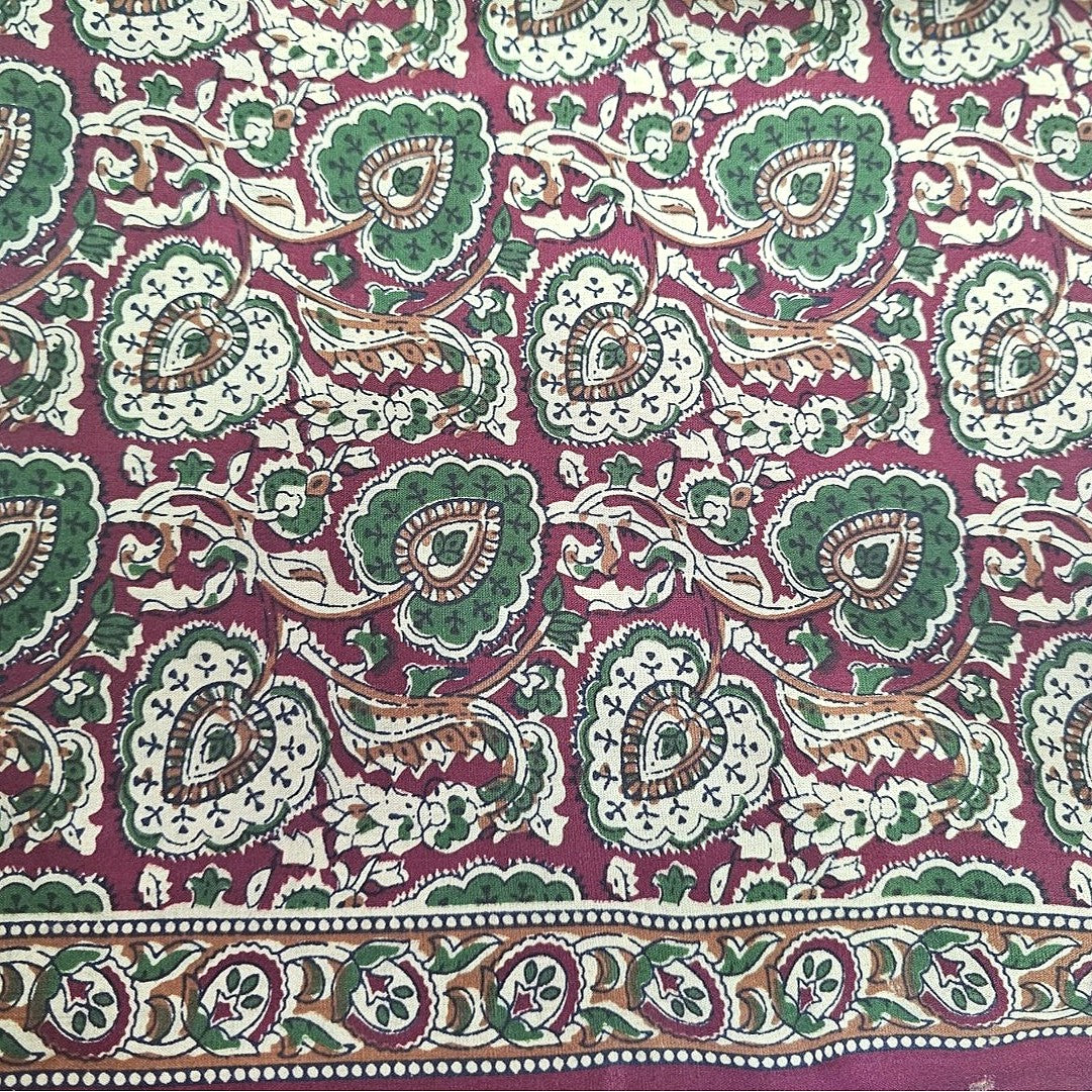 Paisley Cotton Fabric - EA4566 - Flat fabric