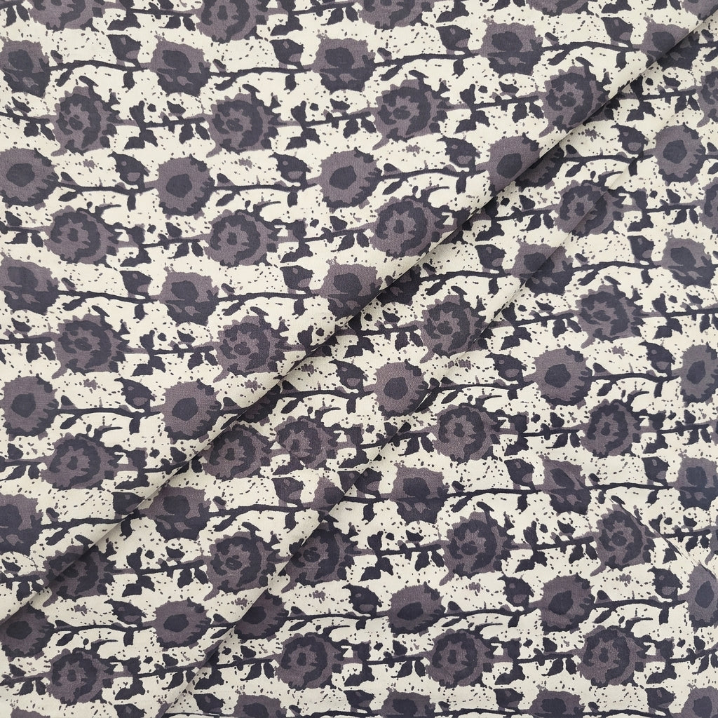 Folded Batik Cream Batik Cotton Fabric