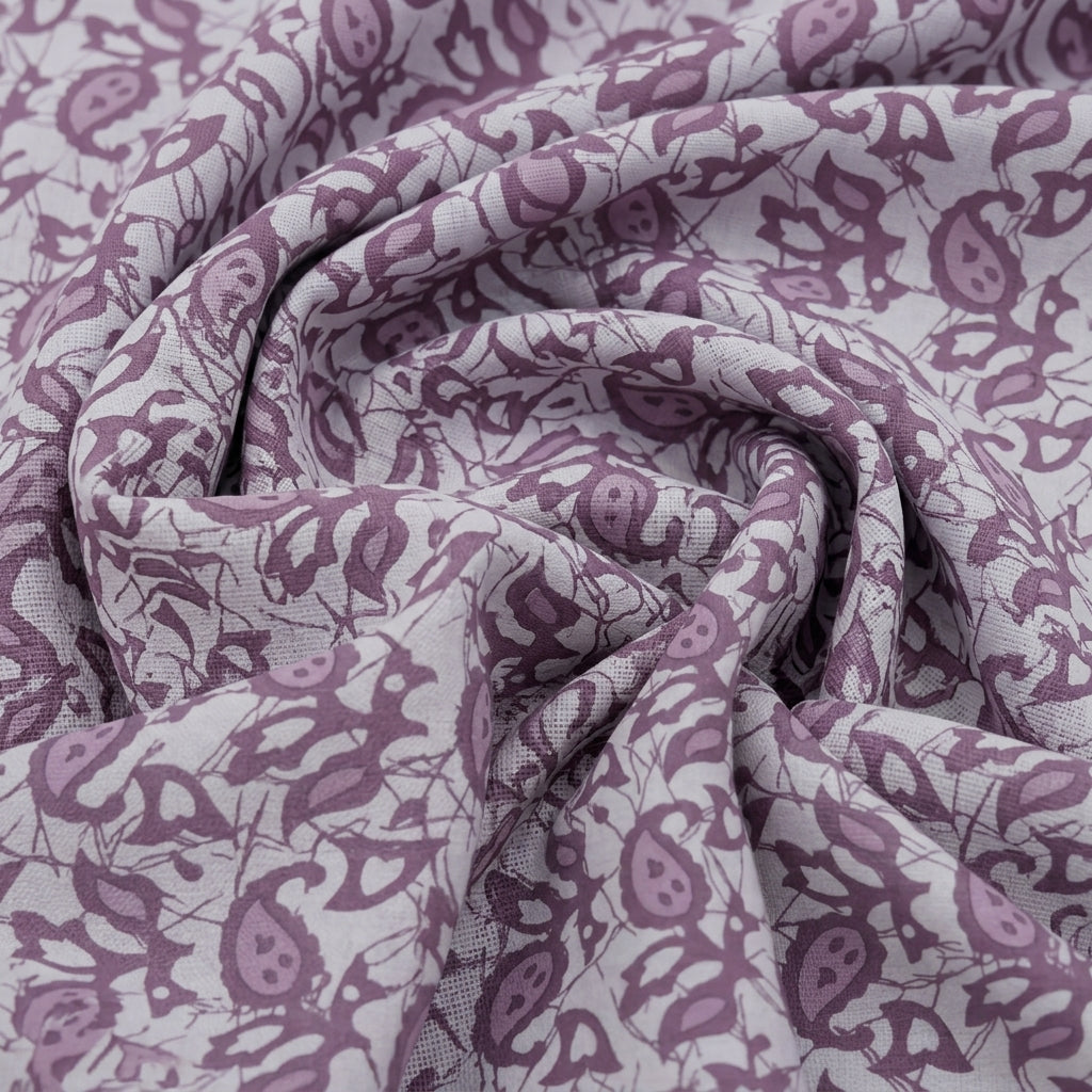 Swirled Batik Cream Batik Cotton Fabric