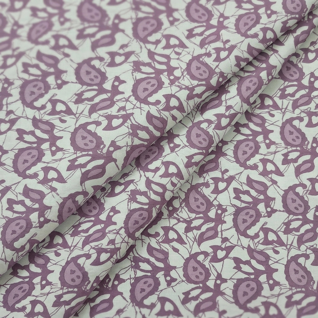 Folded Batik Cream Batik Cotton Fabric