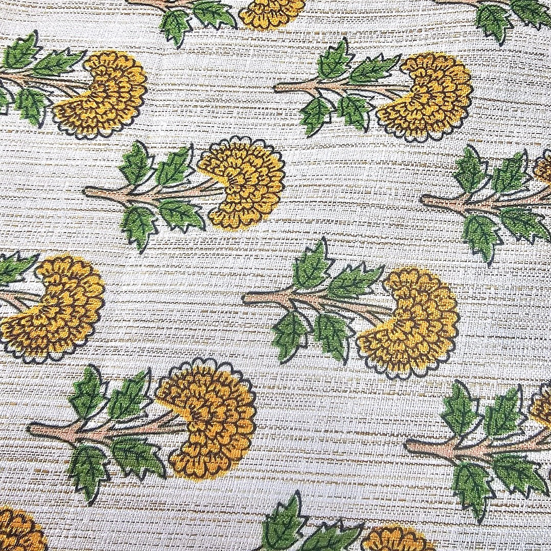 Floral Raw Silk Fabric