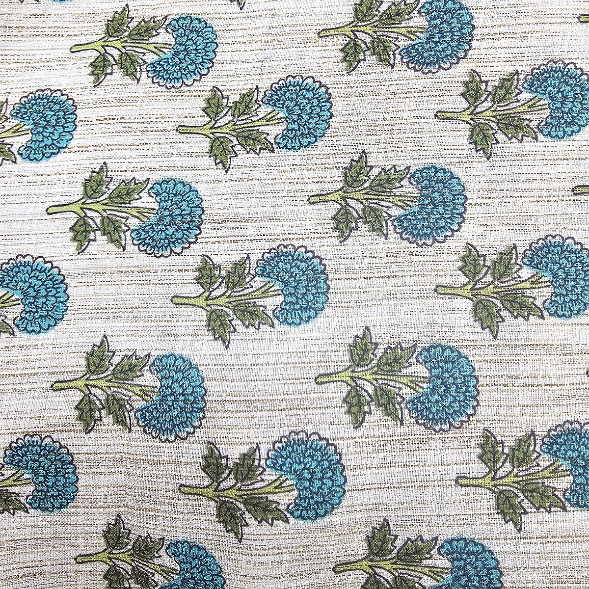 Floral Raw Silk Fabric