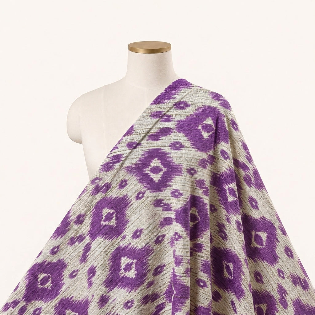 Ikat Raw Silk Fabric - EA4610