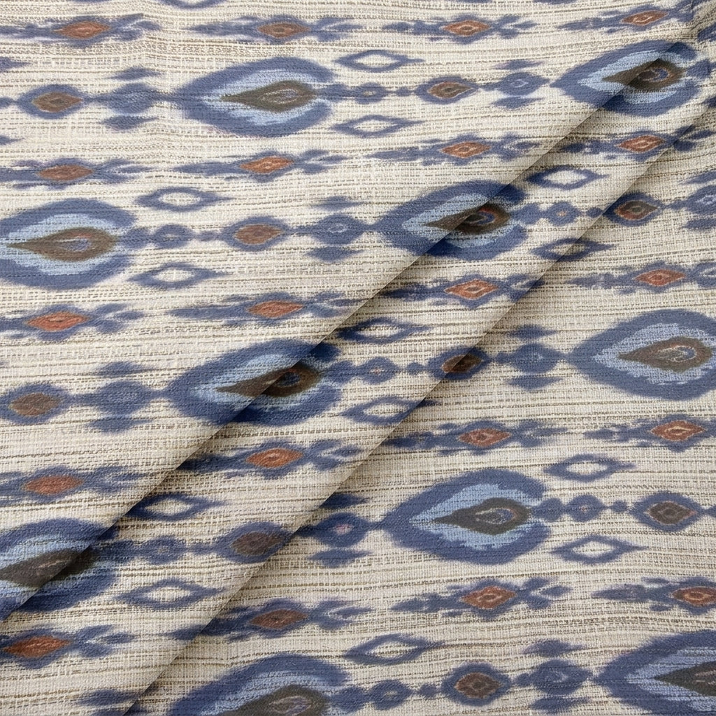 Ikat Raw Silk Fabric