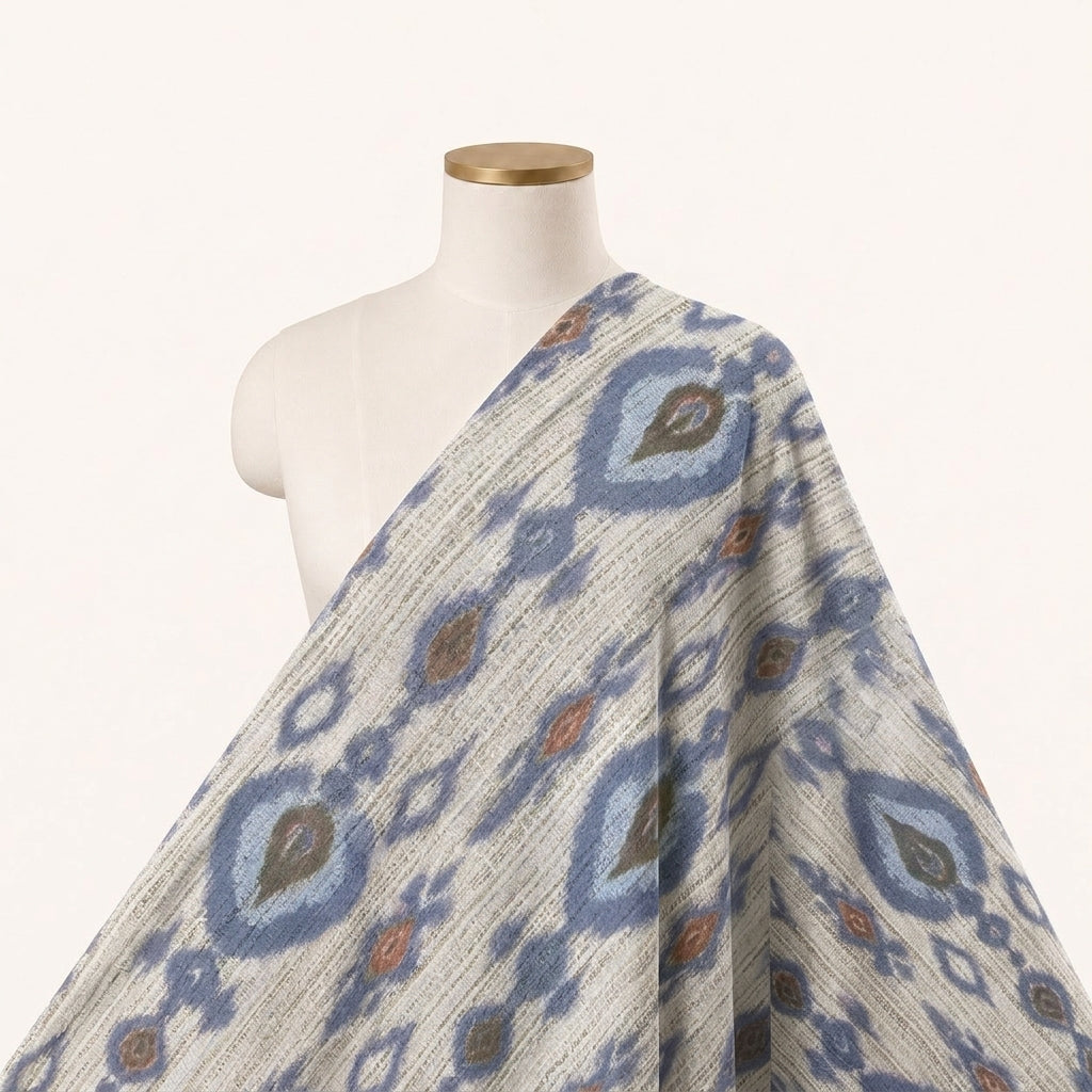 Ikat Raw Silk Fabric