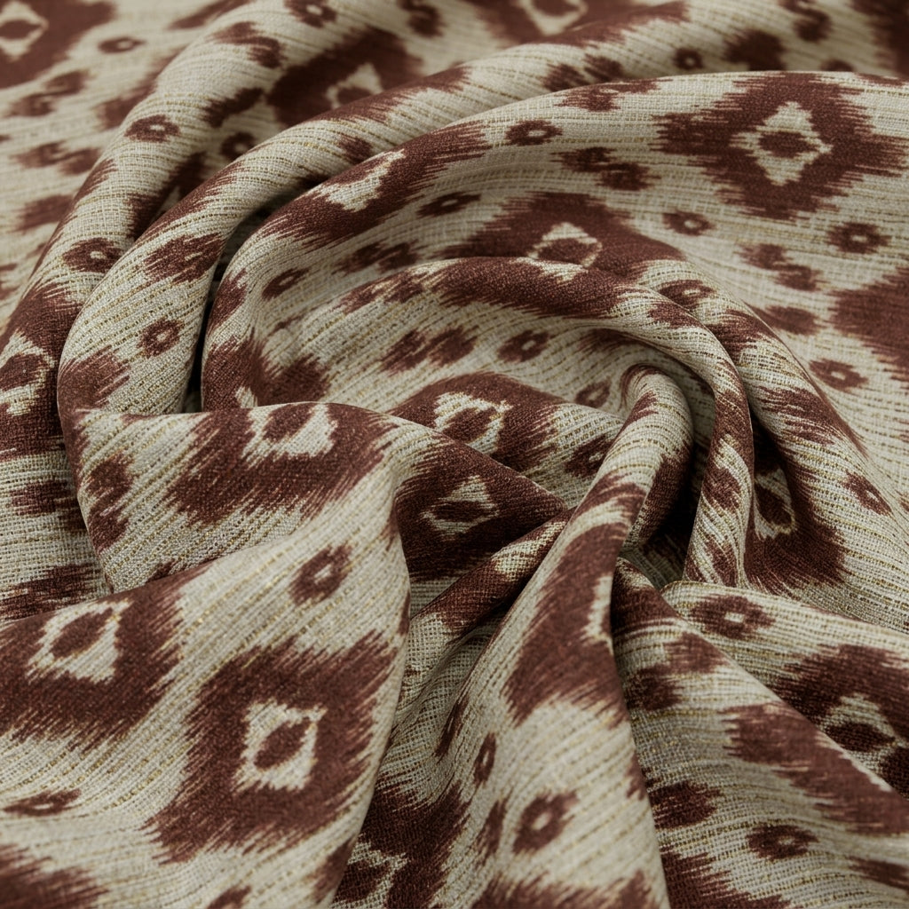 Ikat Raw Silk Fabric - EA4610
