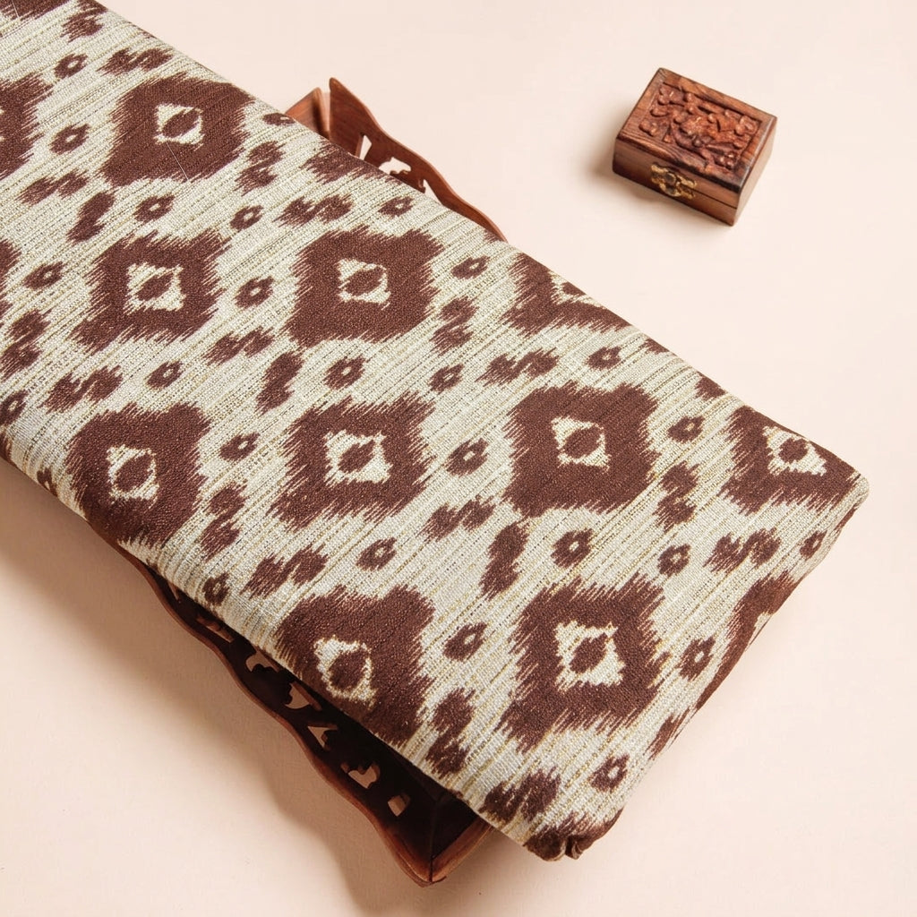 Ikat Raw Silk Fabric - EA4610