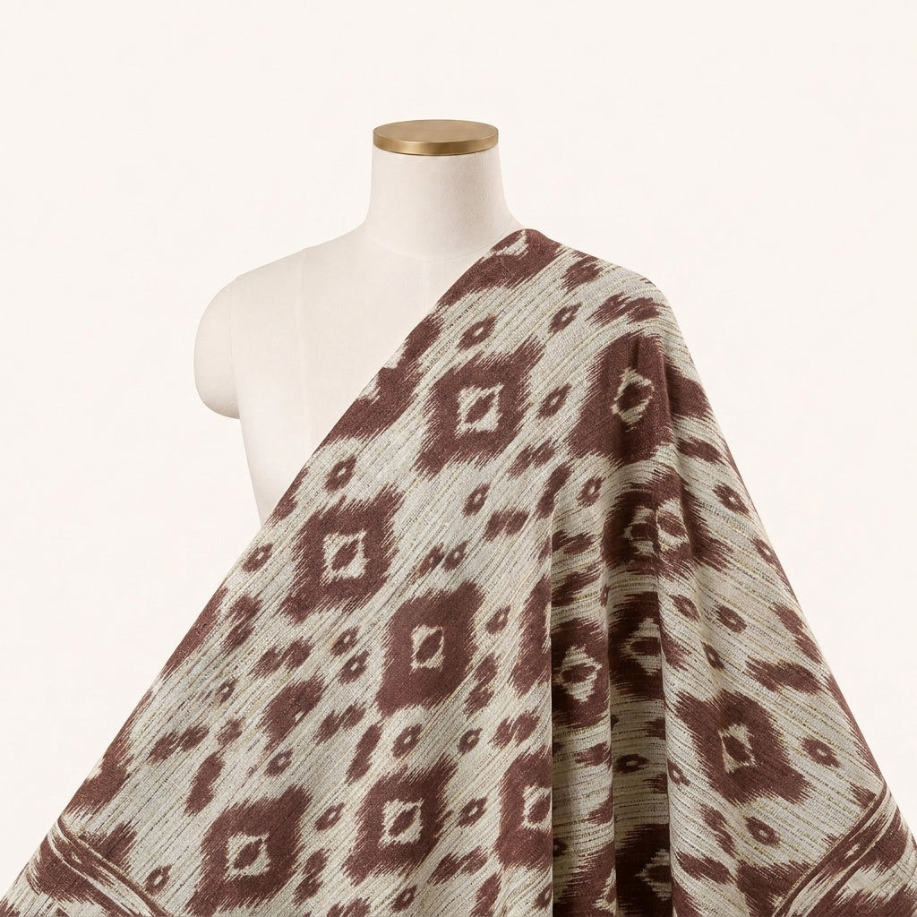 Ikat Raw Silk Fabric - EA4610