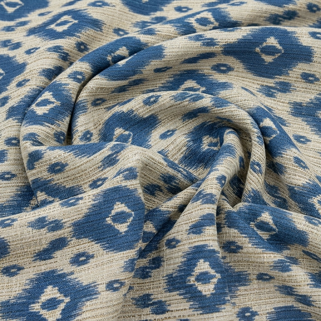 Ikat Raw Silk Fabric - EA4610