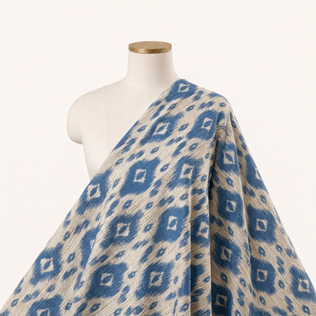 Ikat Raw Silk Fabric - EA4610