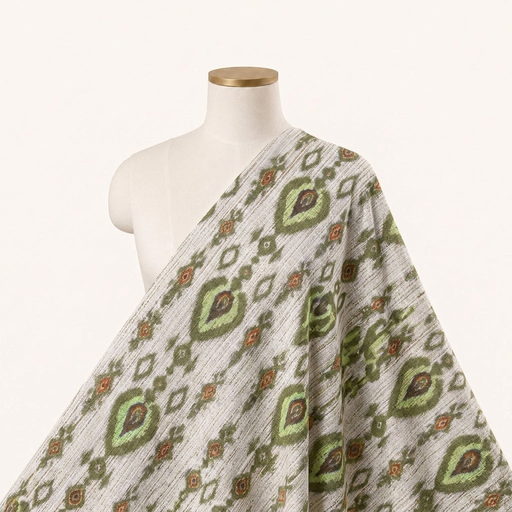 Ikat Raw Silk Fabric