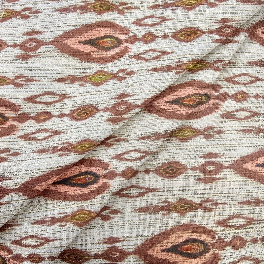 Ikat Raw Silk Fabric