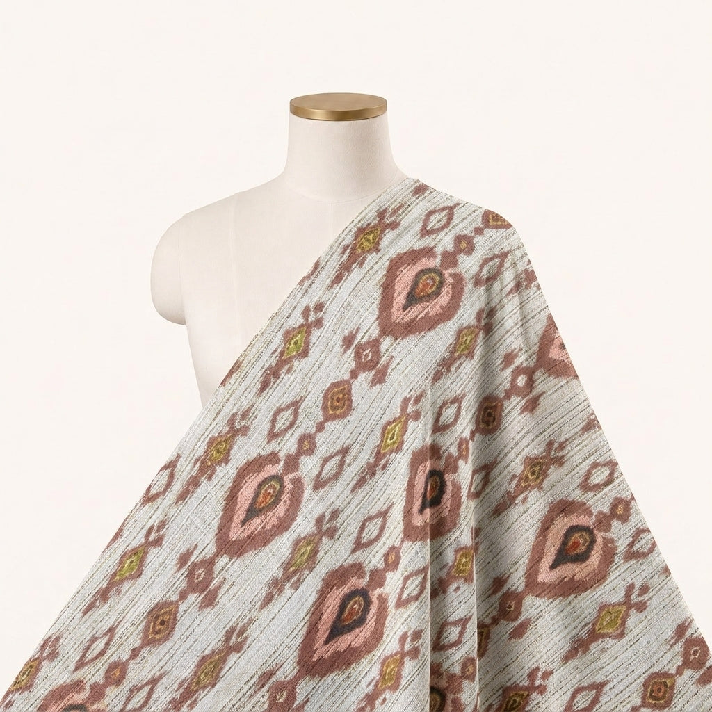 Ikat Raw Silk Fabric