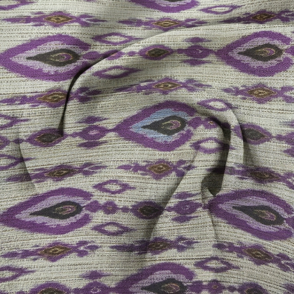 Ikat Raw Silk Fabric