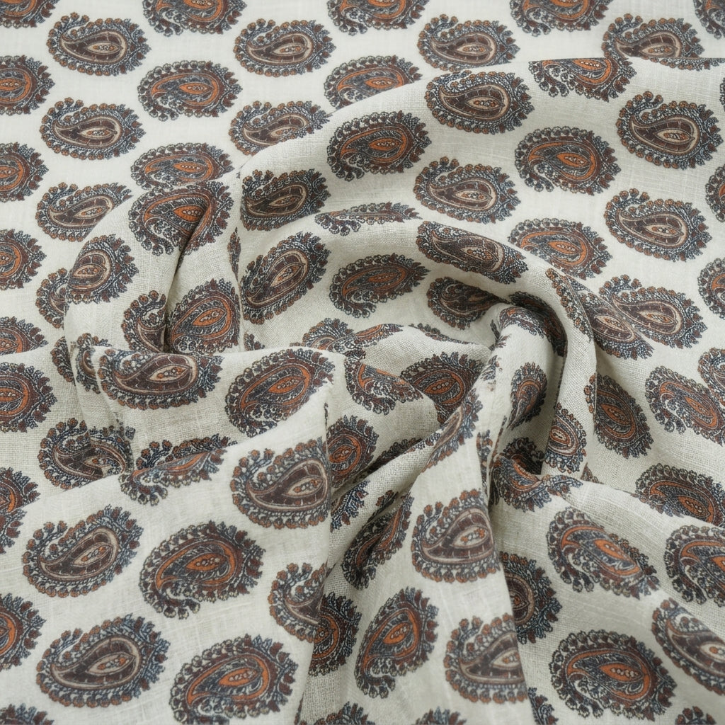 Paisley Linen Fabric