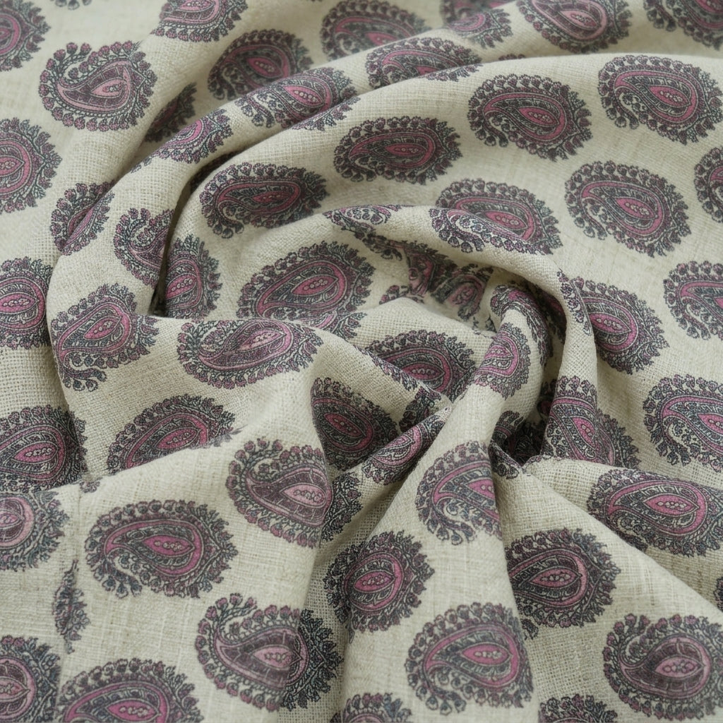 Paisley Linen Fabric