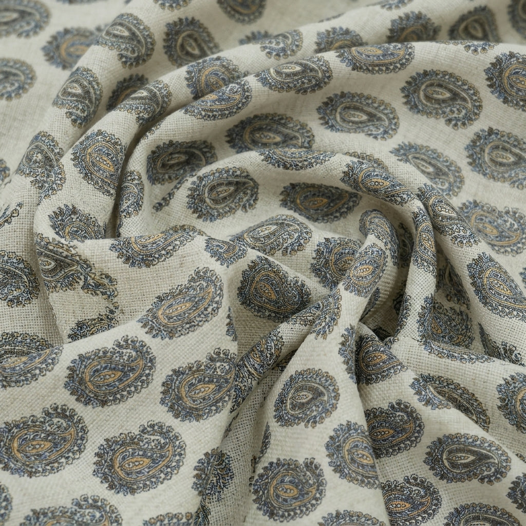 Paisley Linen Fabric