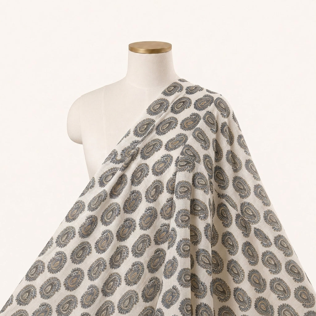 Paisley Linen Fabric