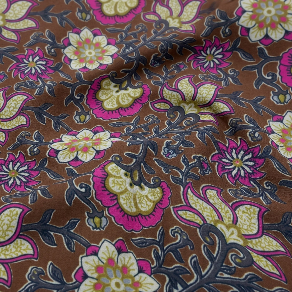 Floral Linen Fabric