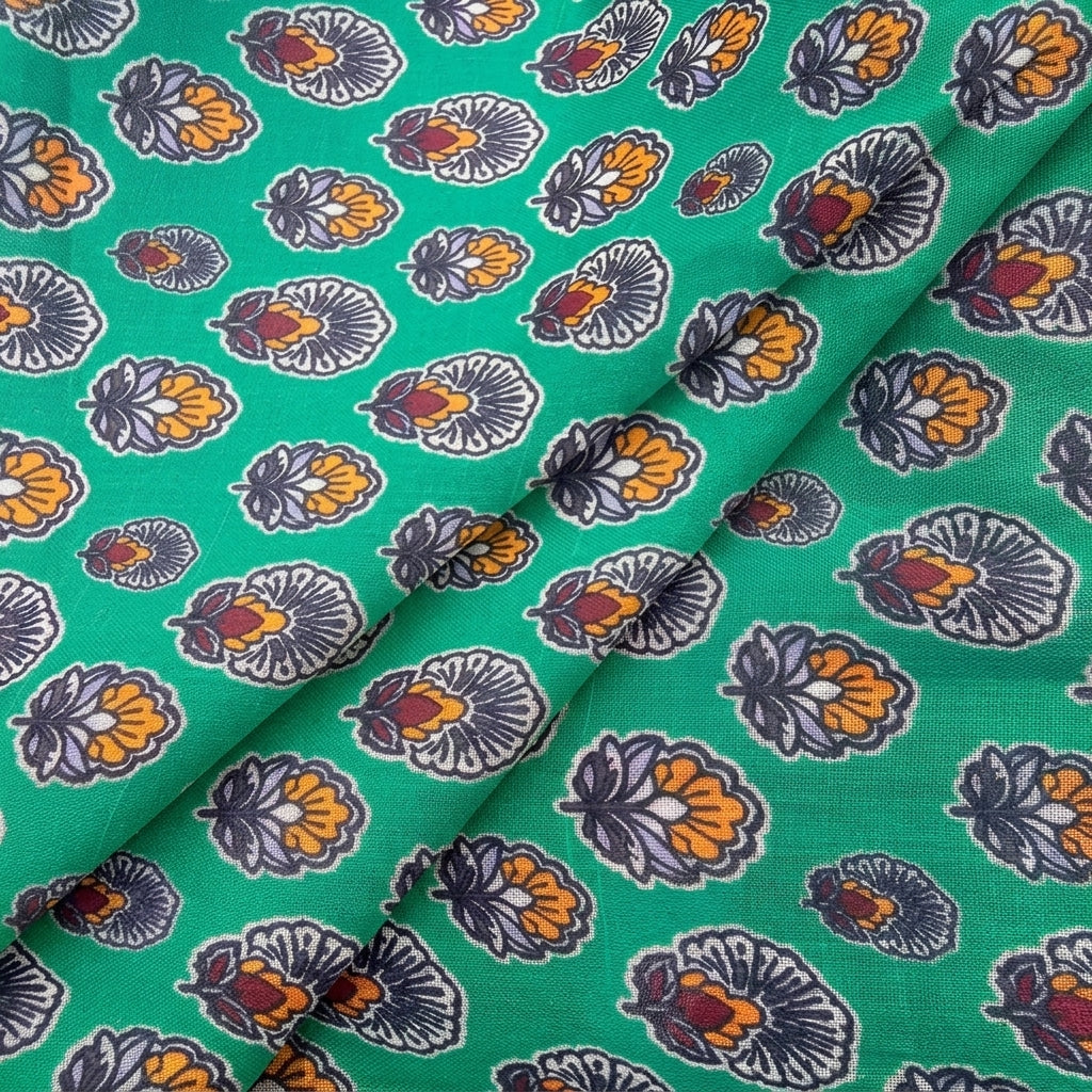 Floral Linen Fabric