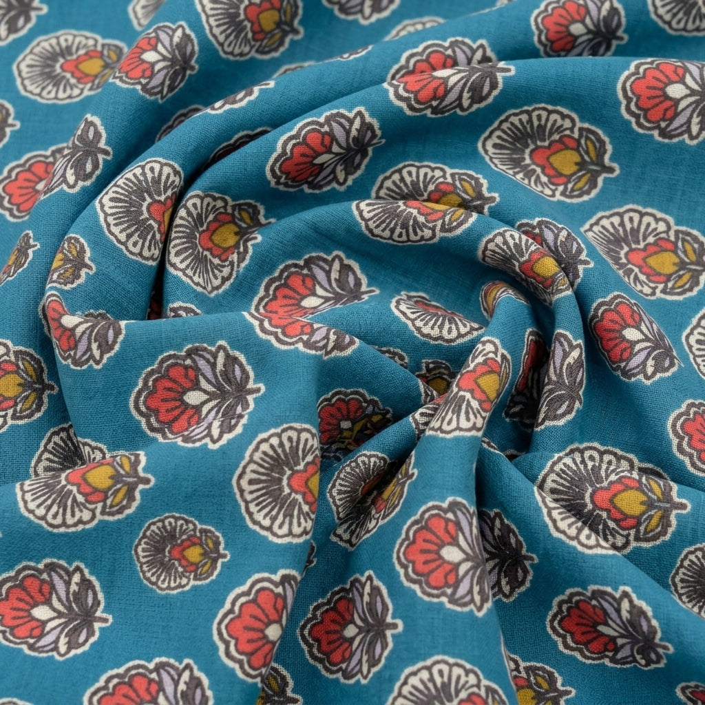Floral Linen Fabric