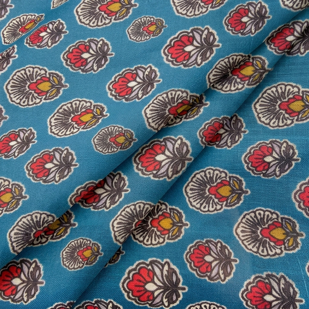 Floral Linen Fabric