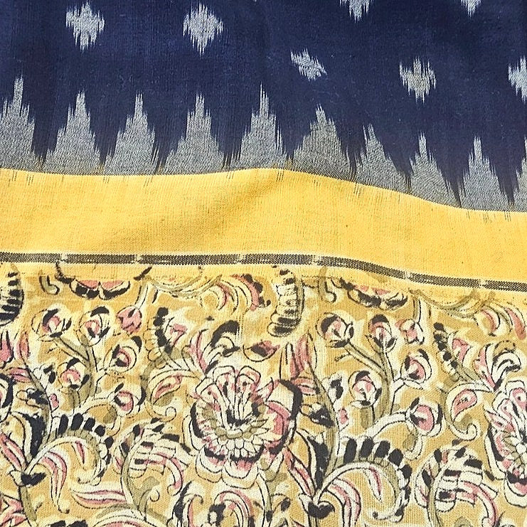 Black Ikat Cotton Fabric