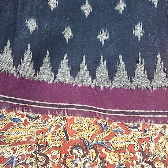 Black Ikat Cotton Fabric