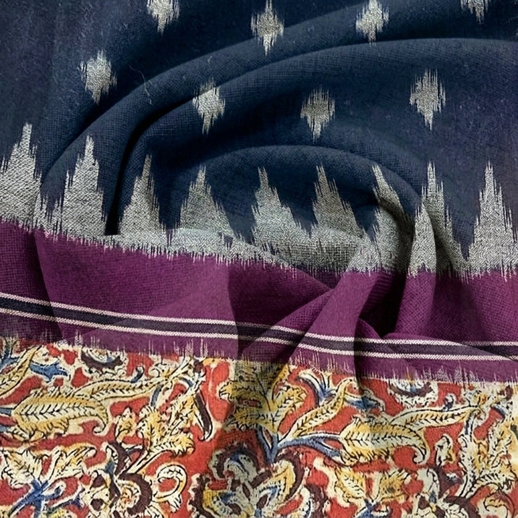 Black Ikat Cotton Fabric