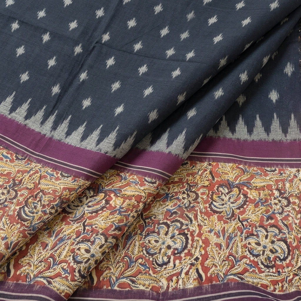 Black Ikat Cotton Fabric