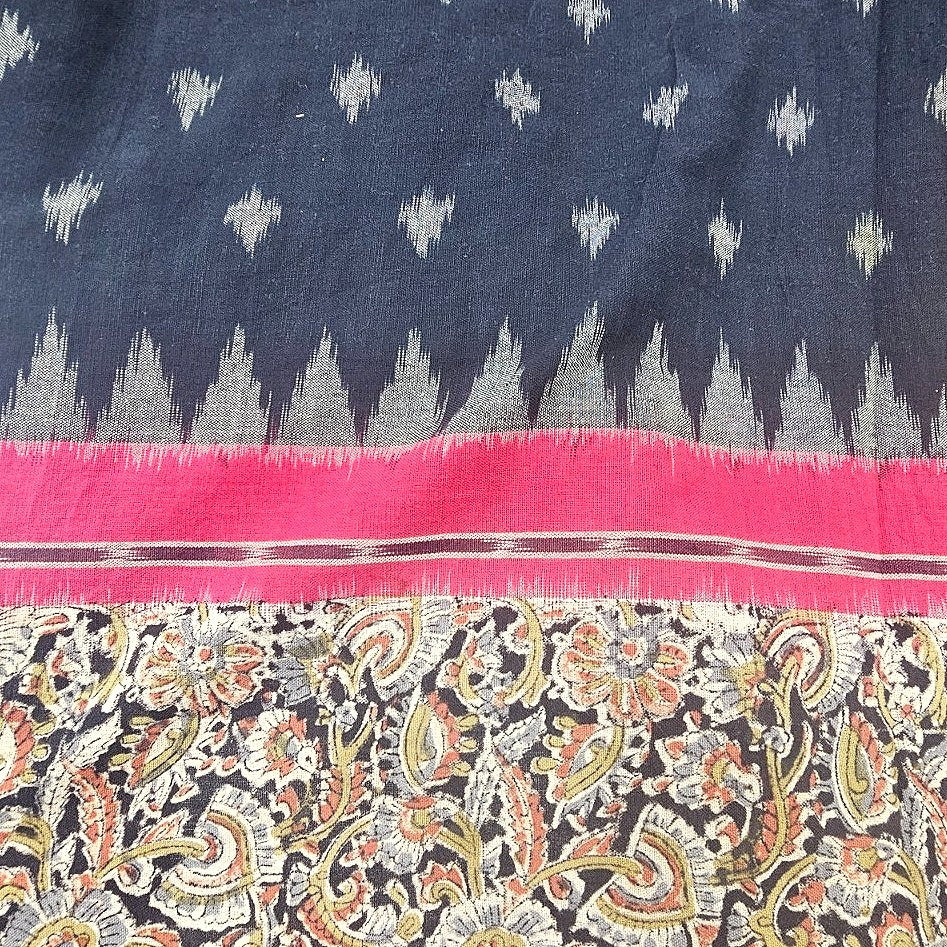 Black Ikat Cotton Fabric