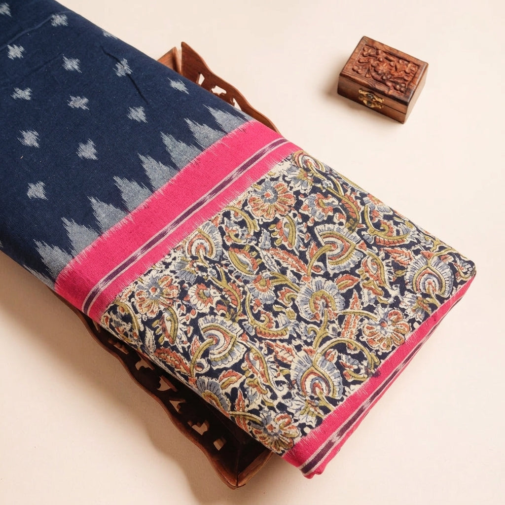 Black Ikat Cotton Fabric