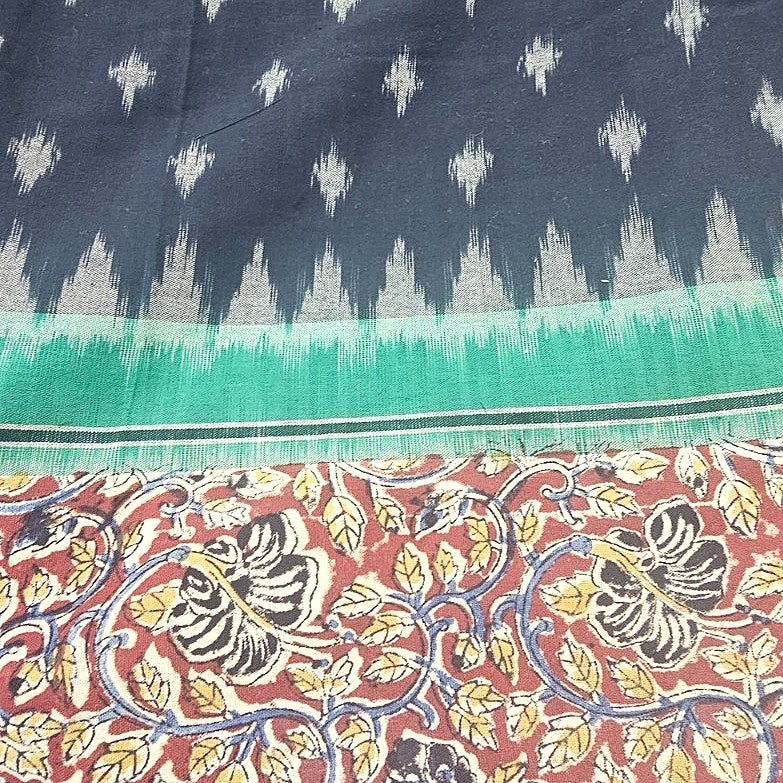 Black Ikat Cotton Fabric