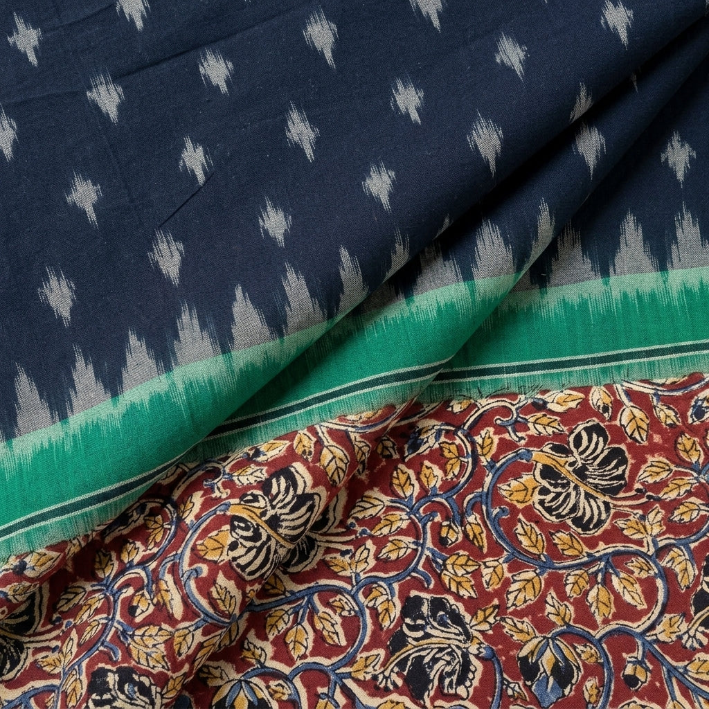 Black Ikat Cotton Fabric