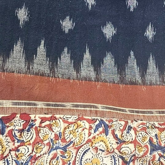 Black Ikat Cotton Fabric
