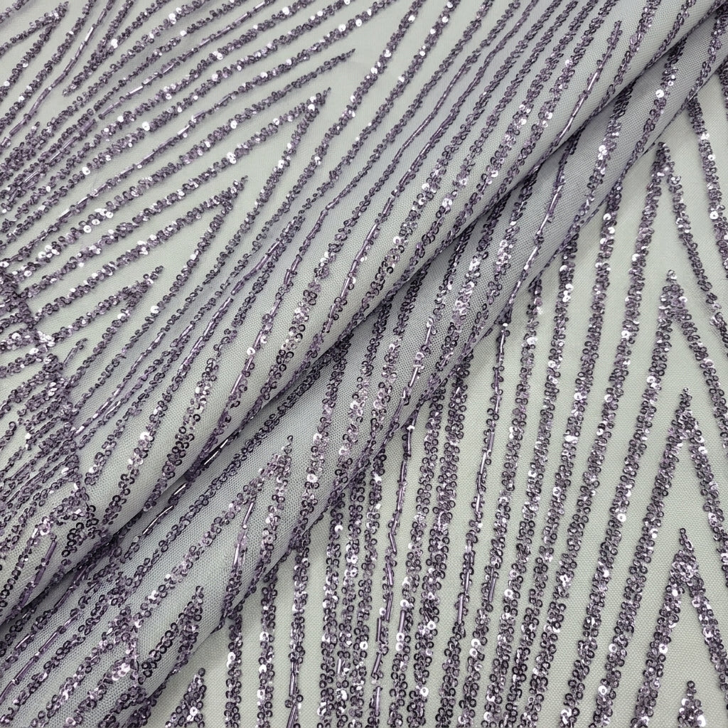 Folded Embroidery Wine Embroidery Net Fabric