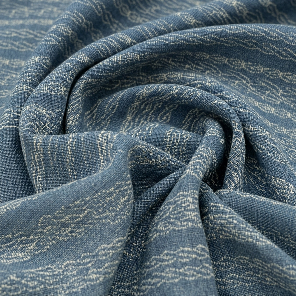 Blue Striped Denim Fabric - EA4744