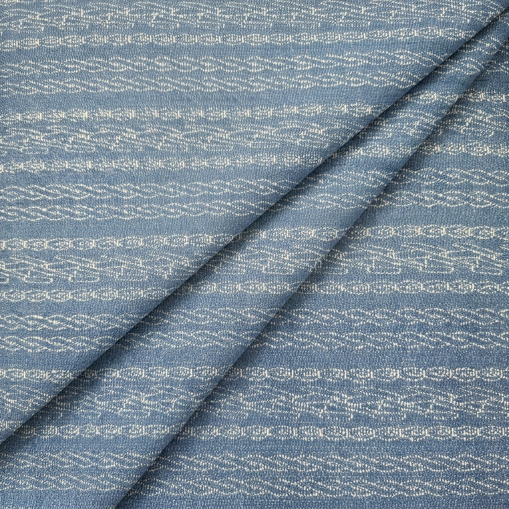 Blue Striped Denim Fabric - EA4744