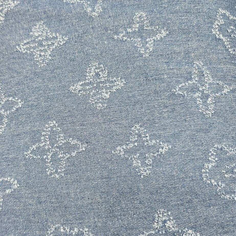 Blue Chevron Denim Fabric - EA4745