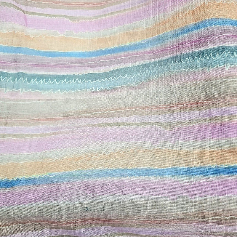 Multicolor Stripes Linen Fabric - EA4747 - EA4747 - Flat Fabric
