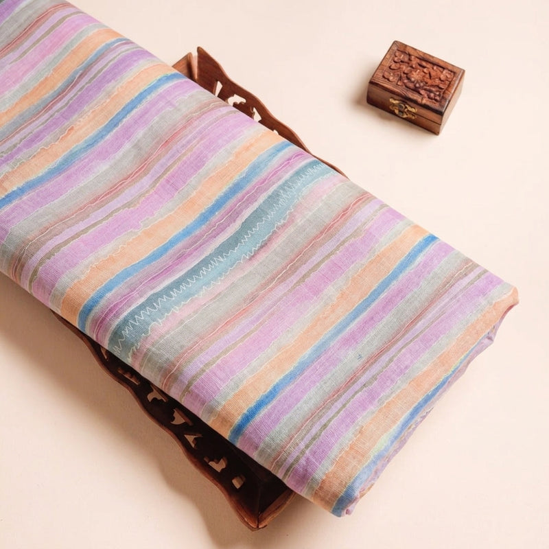 Multicolor Stripes Linen Fabric - EA4747 - EA4747 - Tray